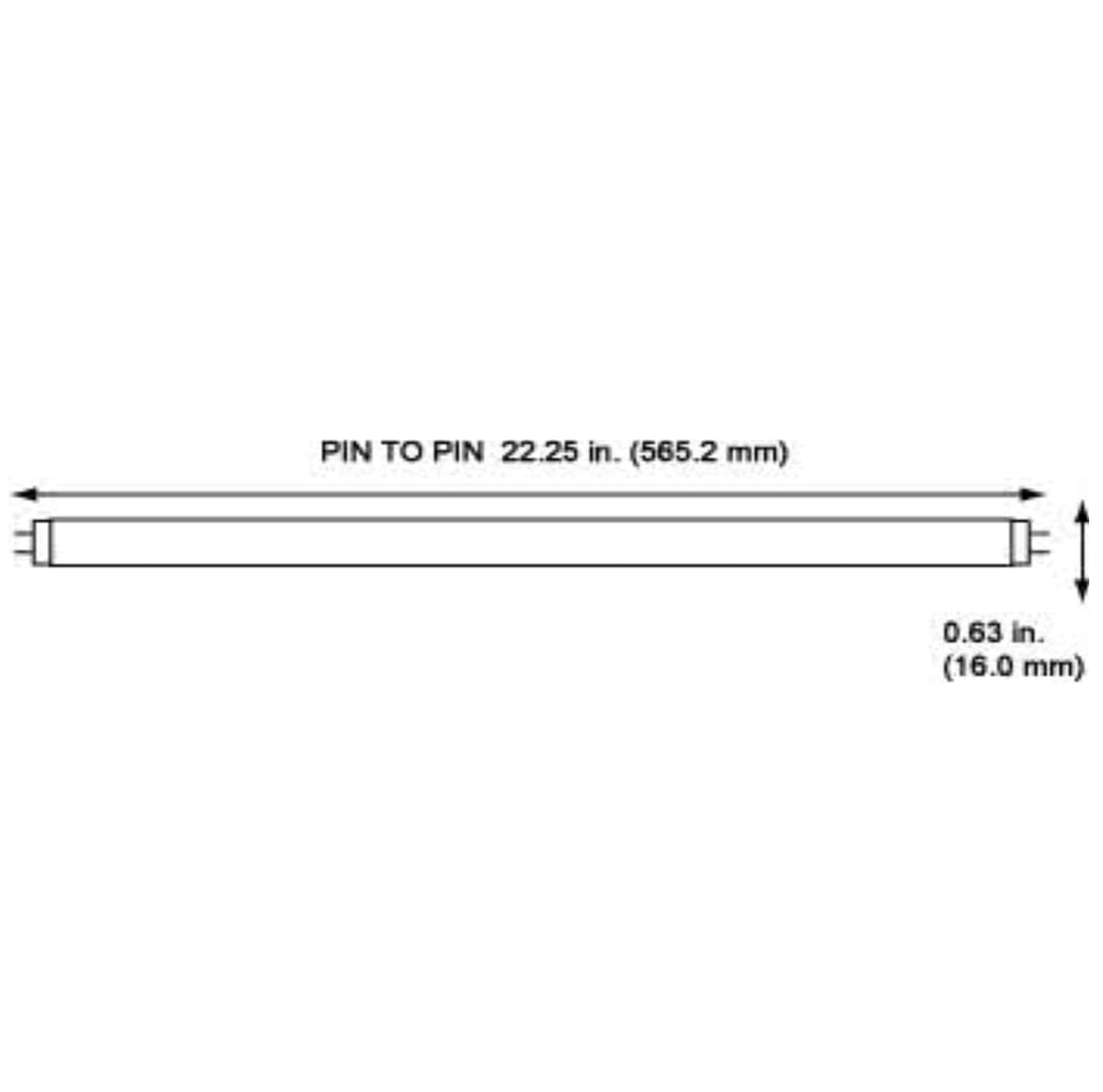 14W 3000K T5 Fluorescent Bulb 24 Inch G5 Bipin Base Pack of 10 S381236