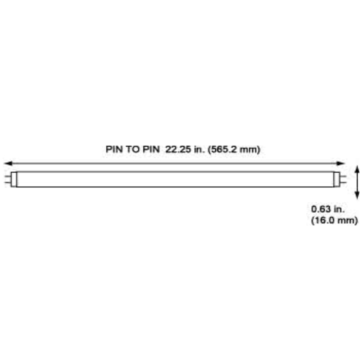 14W 3000K T5 Fluorescent Bulb 24 Inch G5 Bipin Base Pack of 10 S381236