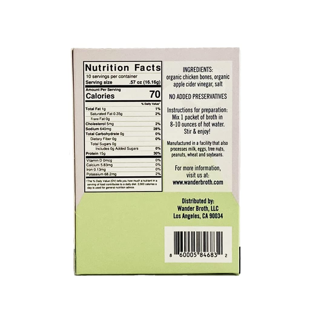 Freeze-Dried Organic Chicken Bone Broth, 10 Pack Z107906