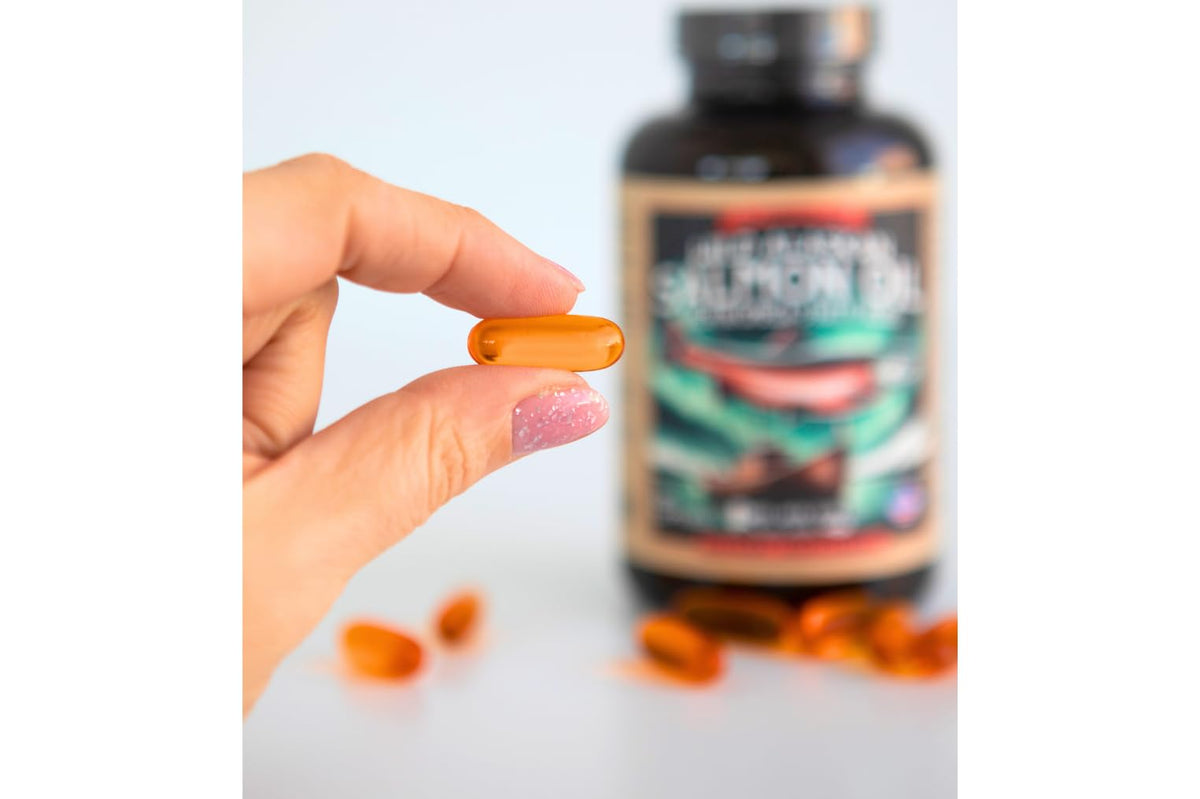 Salmon Fish Oil Omega 3 Supplement 120 Softgels 1000mg K571