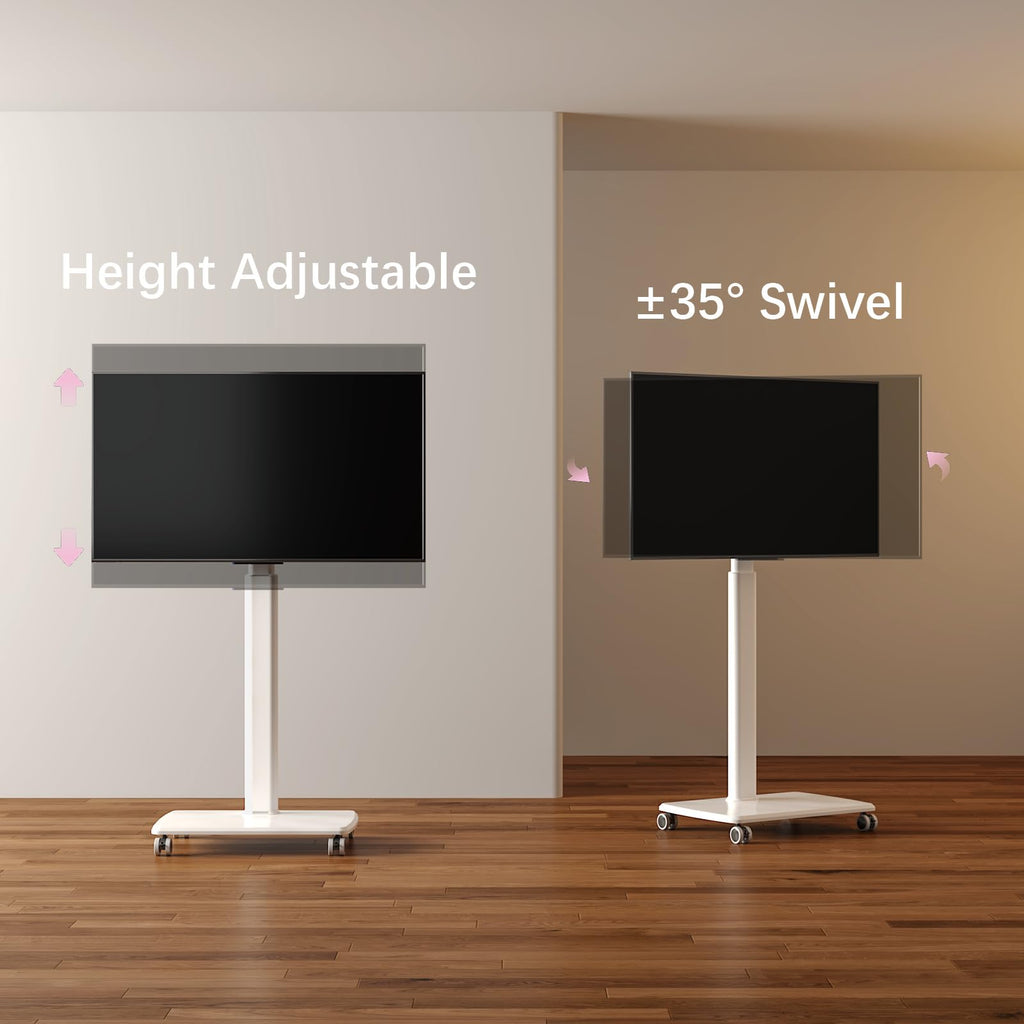 White Rolling TV Stand T243383