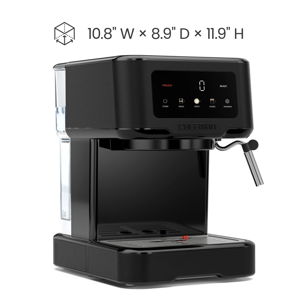 15 Bar Digital Espresso Machine with Steam Wand Y495882