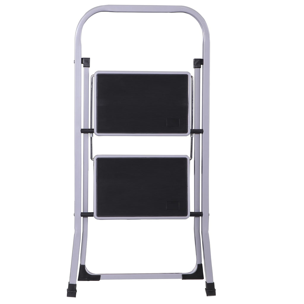 2 Step Folding Steel Step Stool with Handgrip N37614