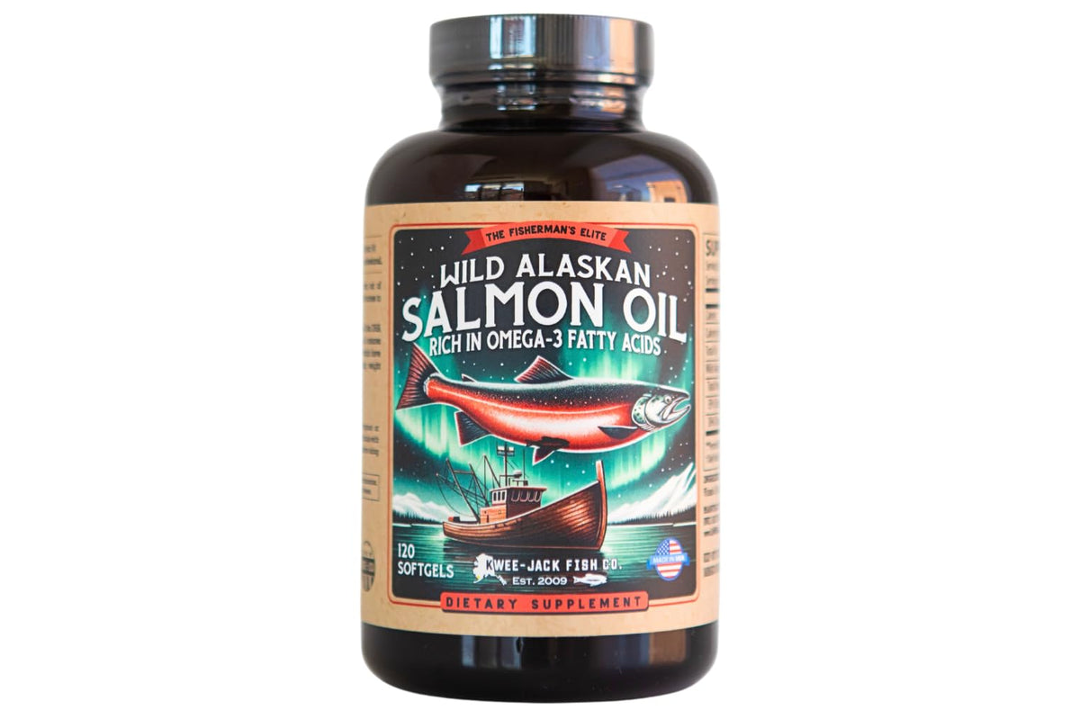 Salmon Fish Oil Omega 3 Supplement 120 Softgels 1000mg K571
