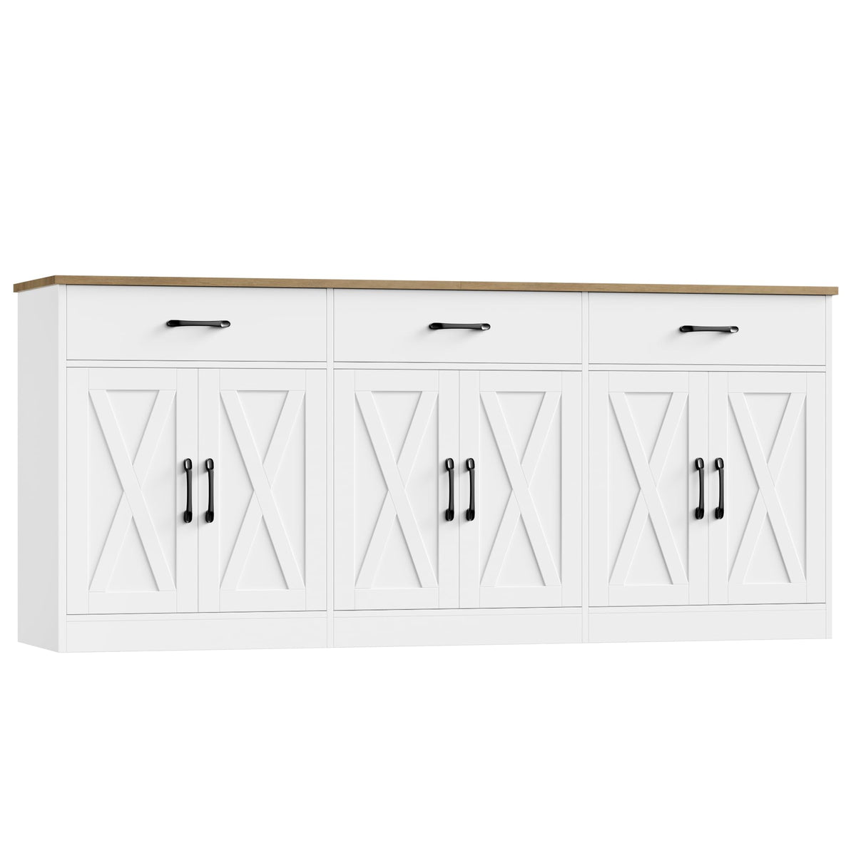 White Kitchen Sideboard Buffet Cabinet with Storage E55277