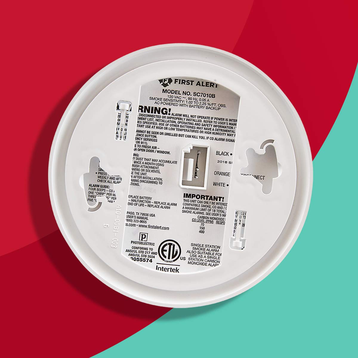 Hardwired Smoke and Carbon Monoxide Detector with Battery Backup, 3-Pack G15097
