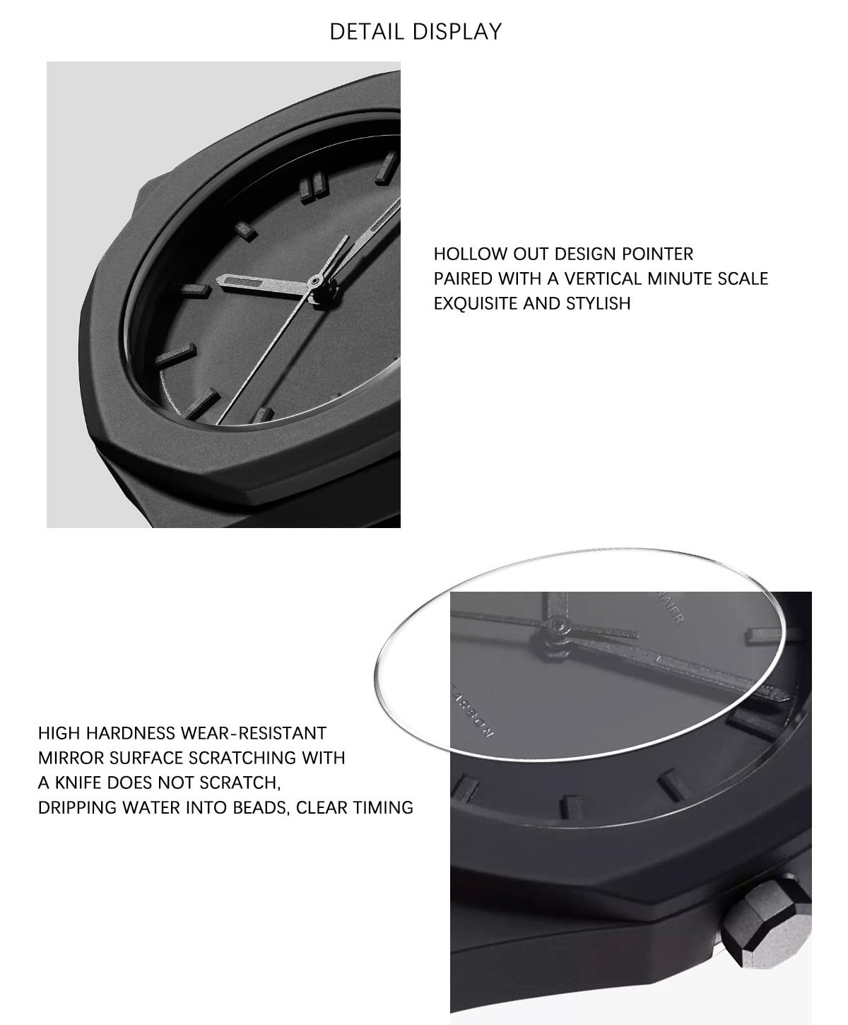 Black Arabic Numeral Quartz Watch L4697