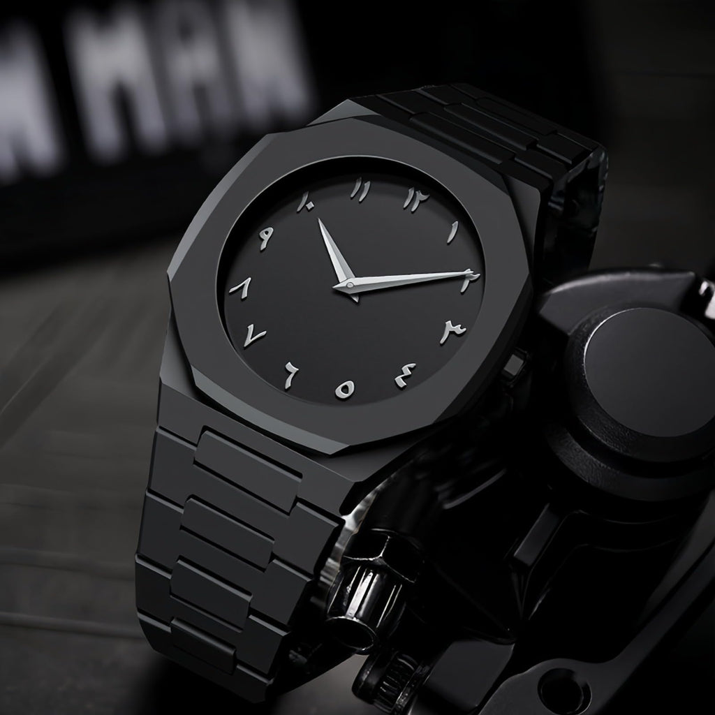 Black Arabic Numeral Quartz Watch L4697