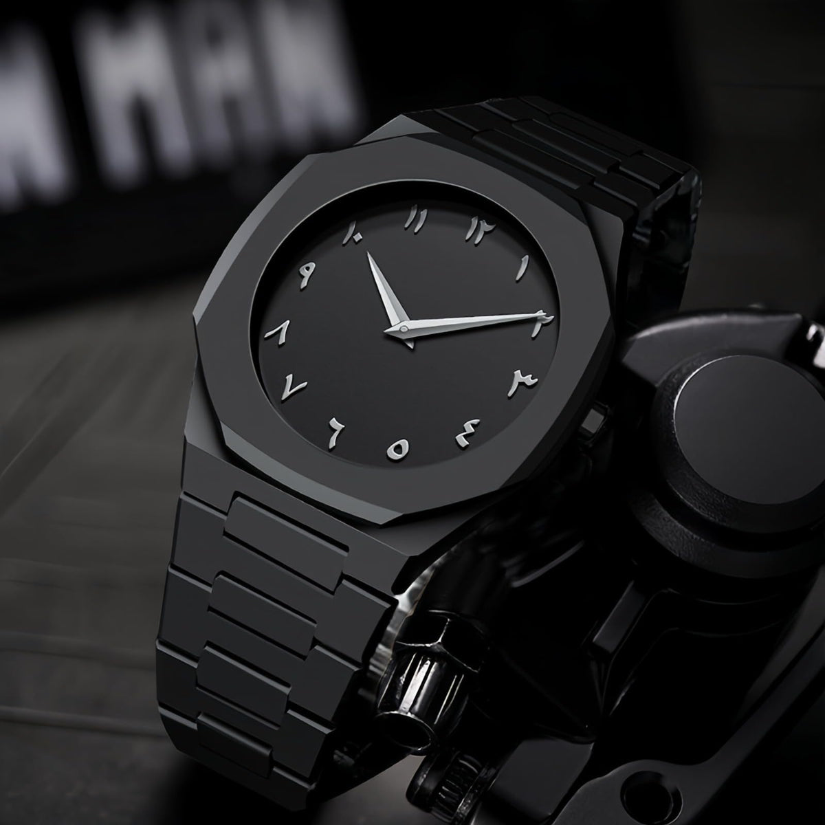 Black Arabic Numeral Quartz Watch L4697