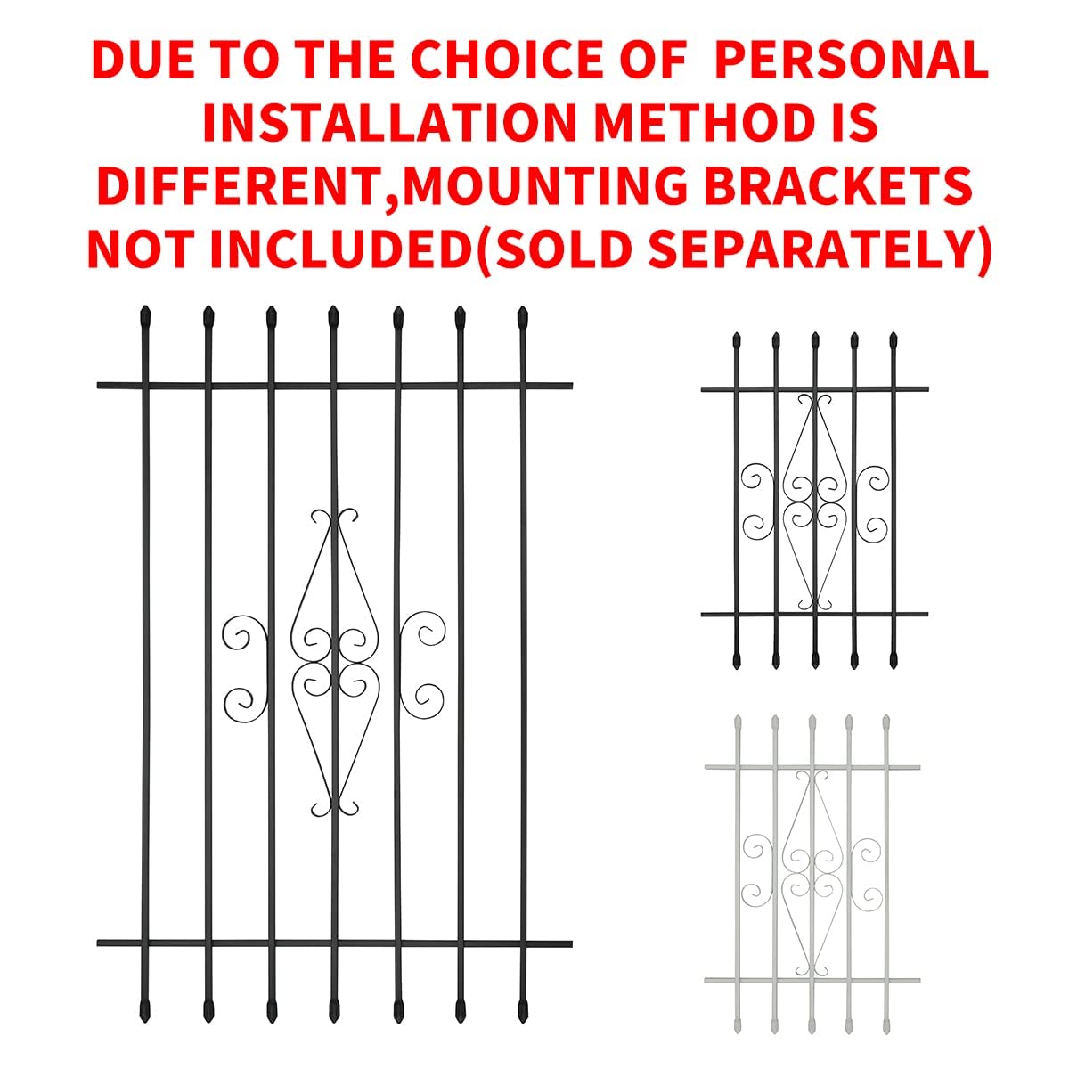 Black 36"X42" Heavy-Duty Window Bars N91583