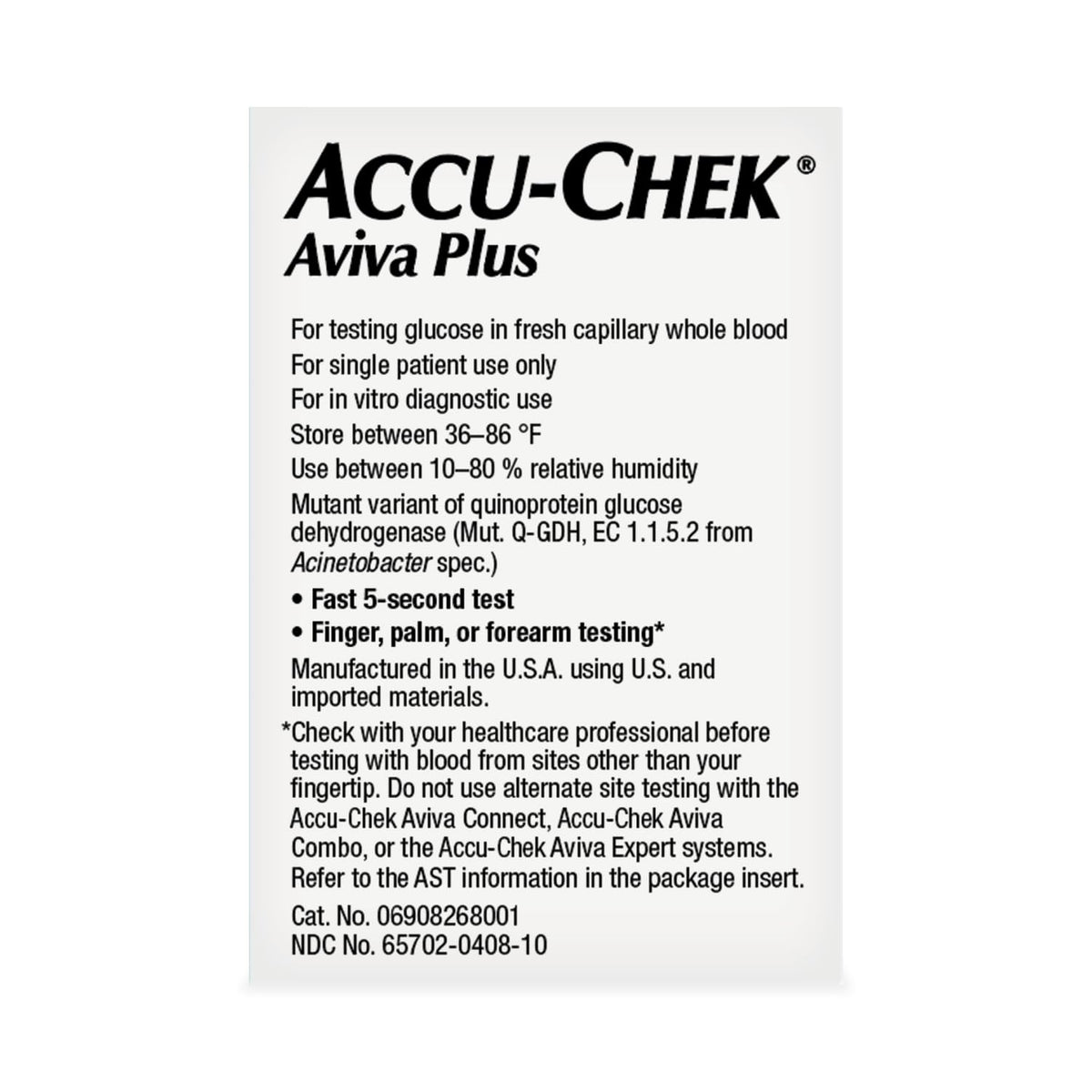 Blood Glucose Test Strips Pack of 100 W24975