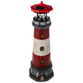 Solar Lighthouse Statue with LED Light 14.76 Inch Red P852