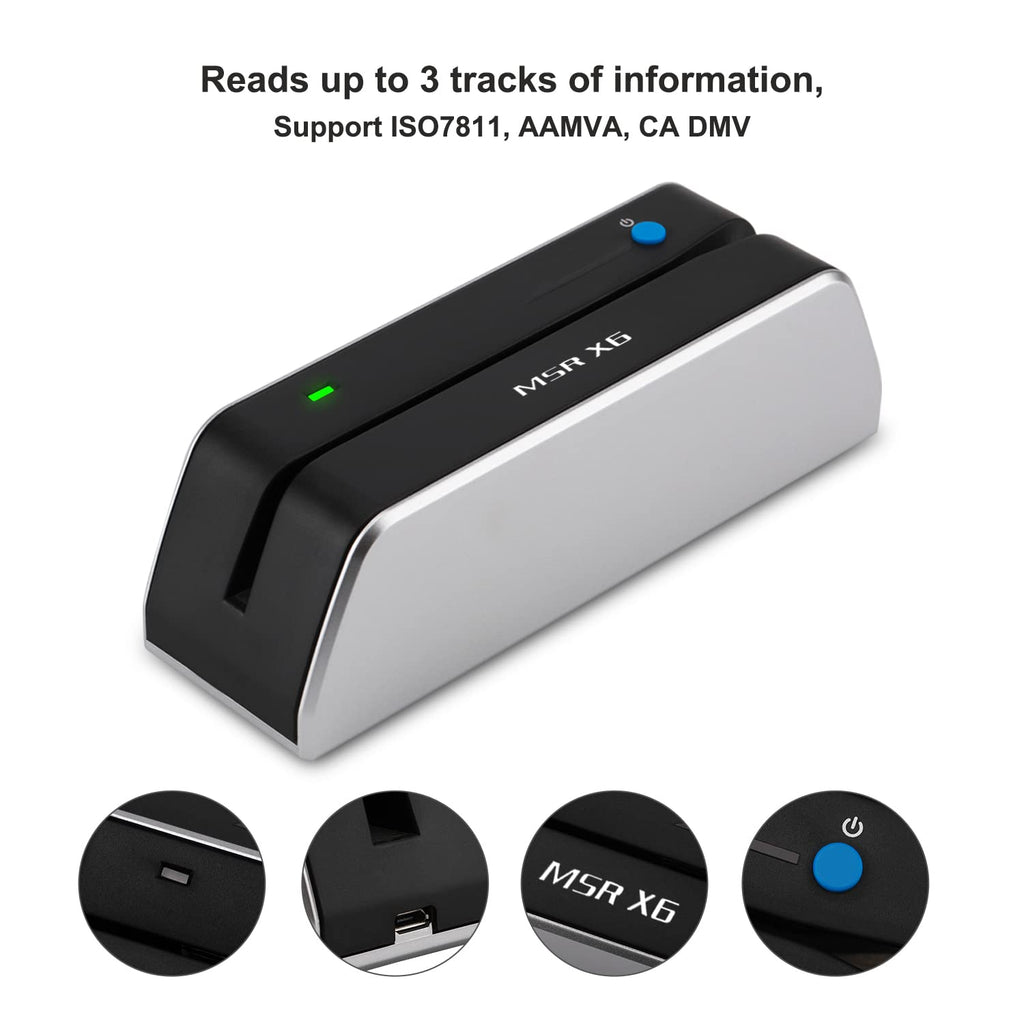 Bluetooth VIP Card Swiper Reader Writer Encoder Hico 3 Tracks L761174