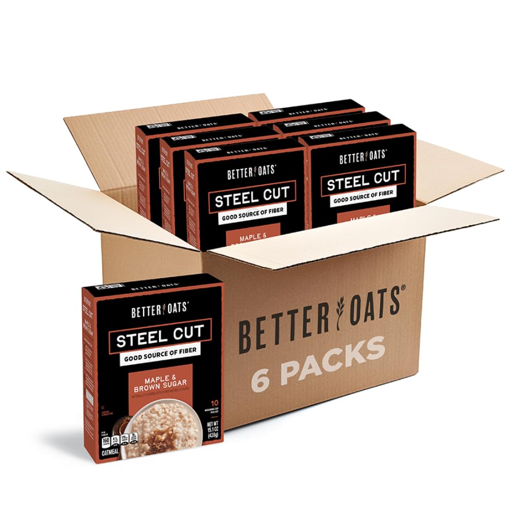 Steel Cut Maple & Brown Sugar Oatmeal 15.1 oz 6 Pack Q906254