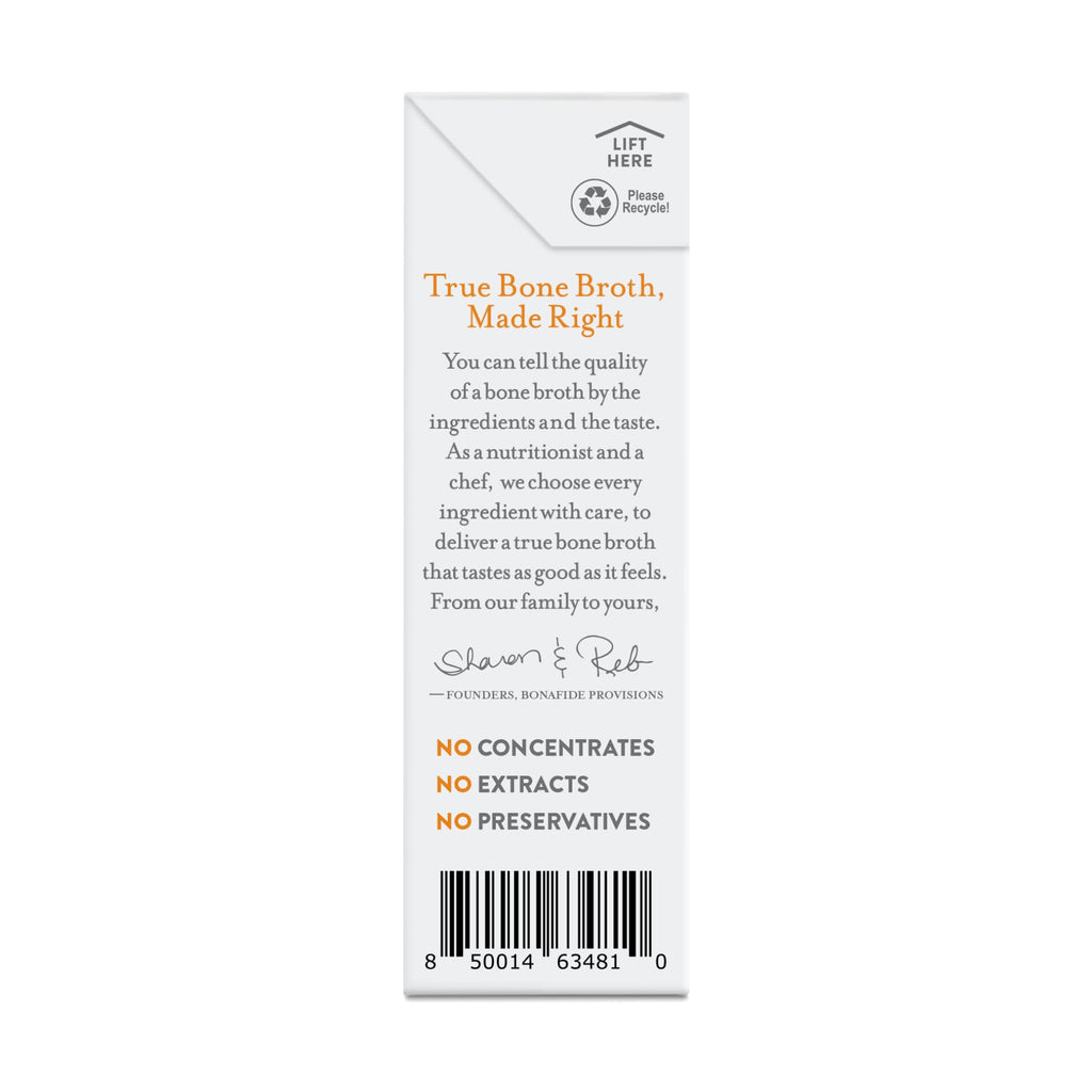 Organic Chicken Bone Broth No Salt Added 16.9oz 6 Pack N167