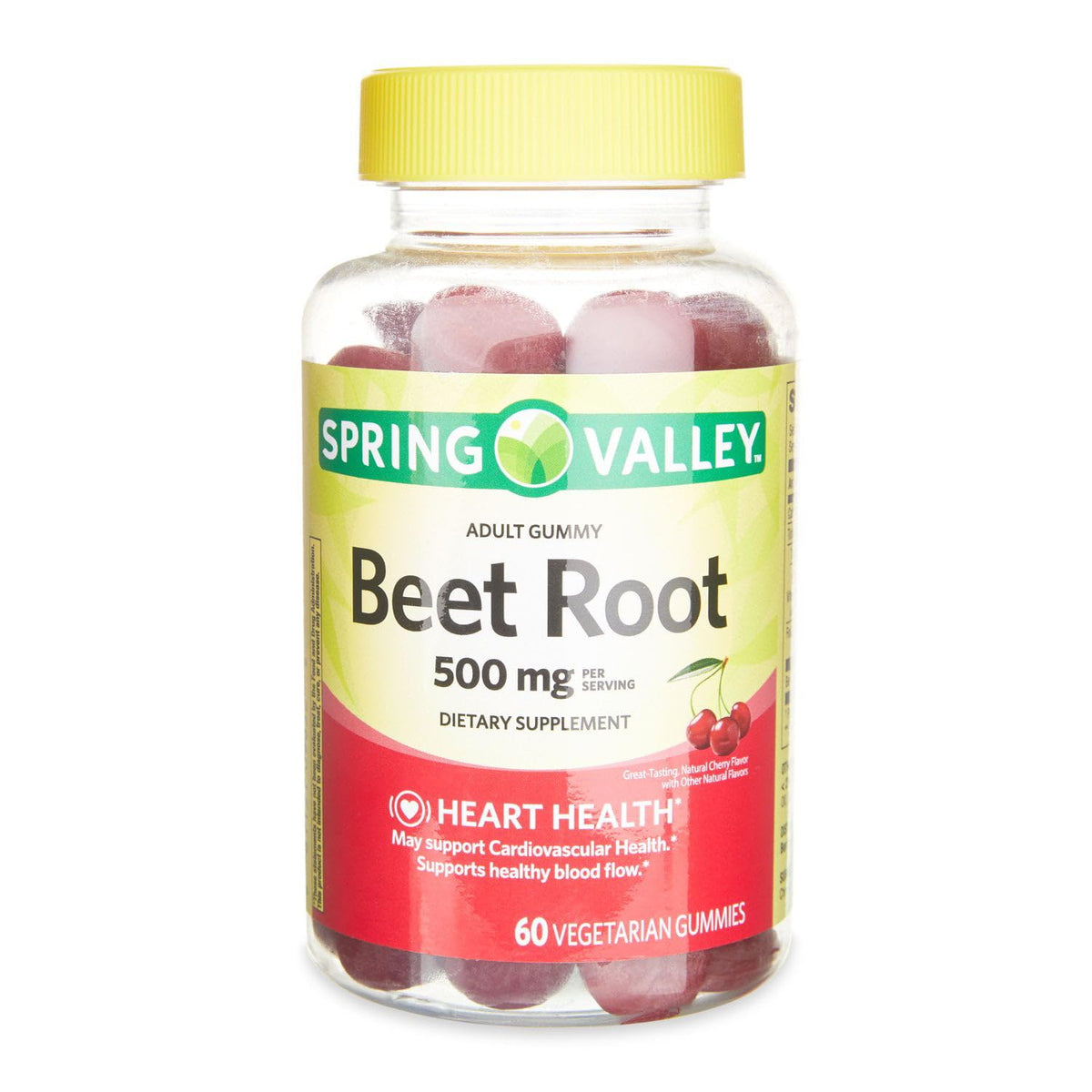 Beetroot Dietary Supplement Gummies 500 mg 60 Count U2386
