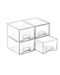 4 Pack Small Clear Stackable Storage Drawers Z774