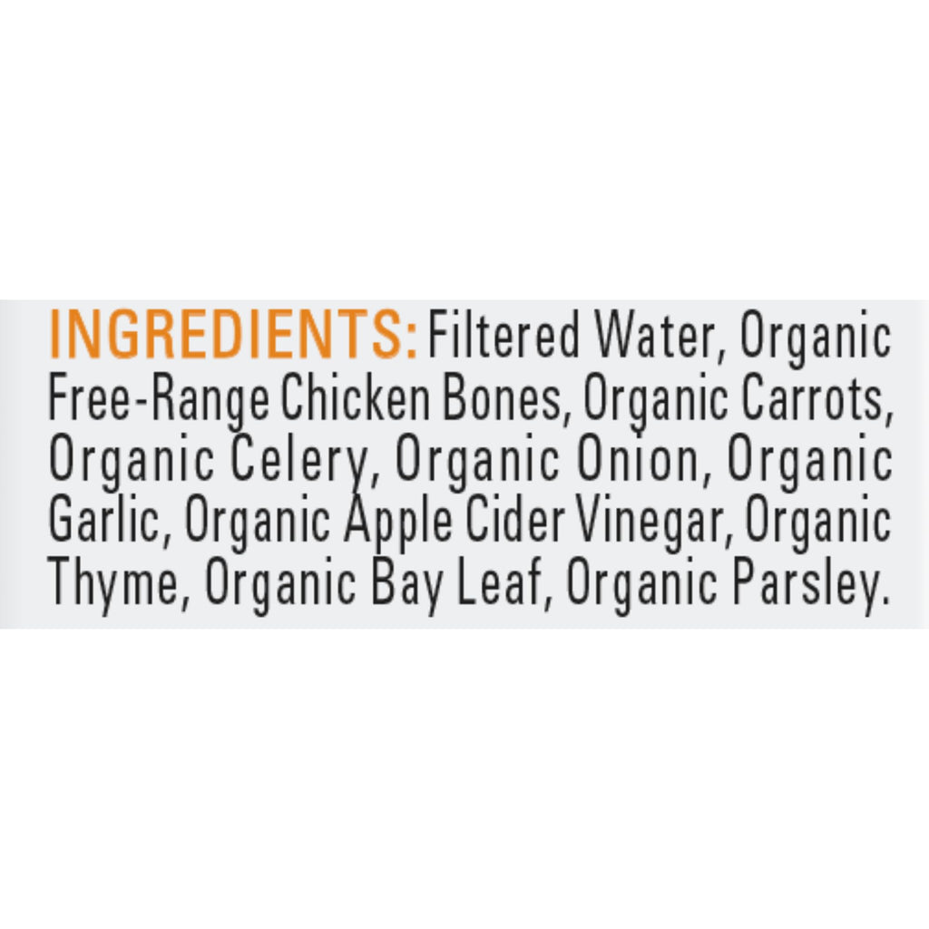Organic Chicken Bone Broth No Salt Added 16.9oz 6 Pack N167