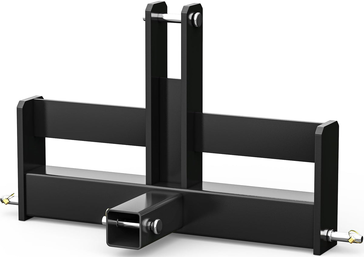3 Point Hitch Receiver with Suitcase Weight Brackets Category 1 B603