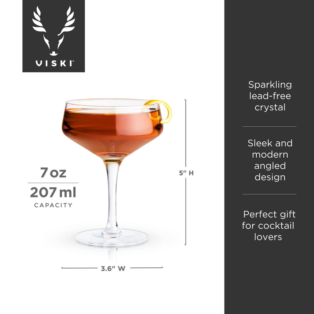 Crystal Coupe Cocktail Glasses Set of 4 J984