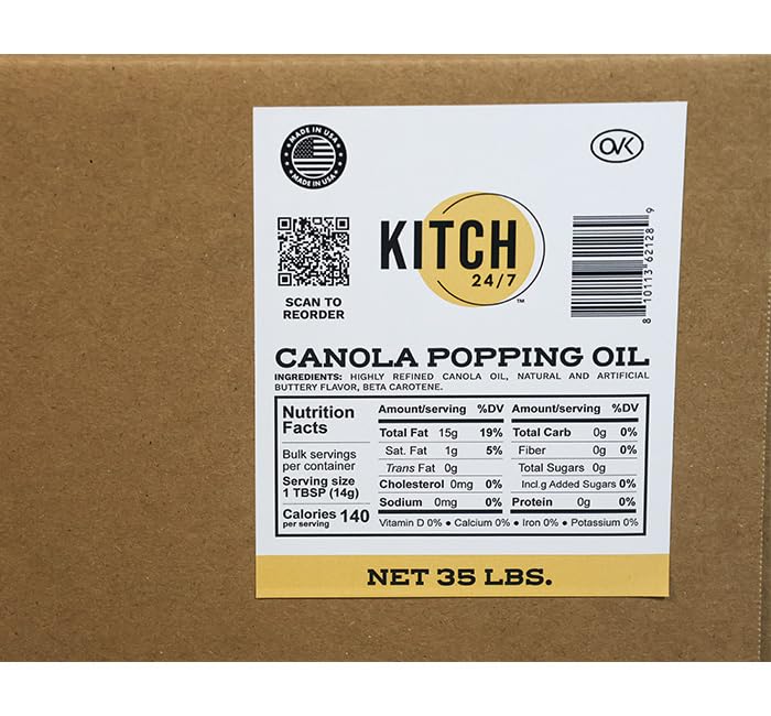 Canola Popping Oil 35 Pounds V267152