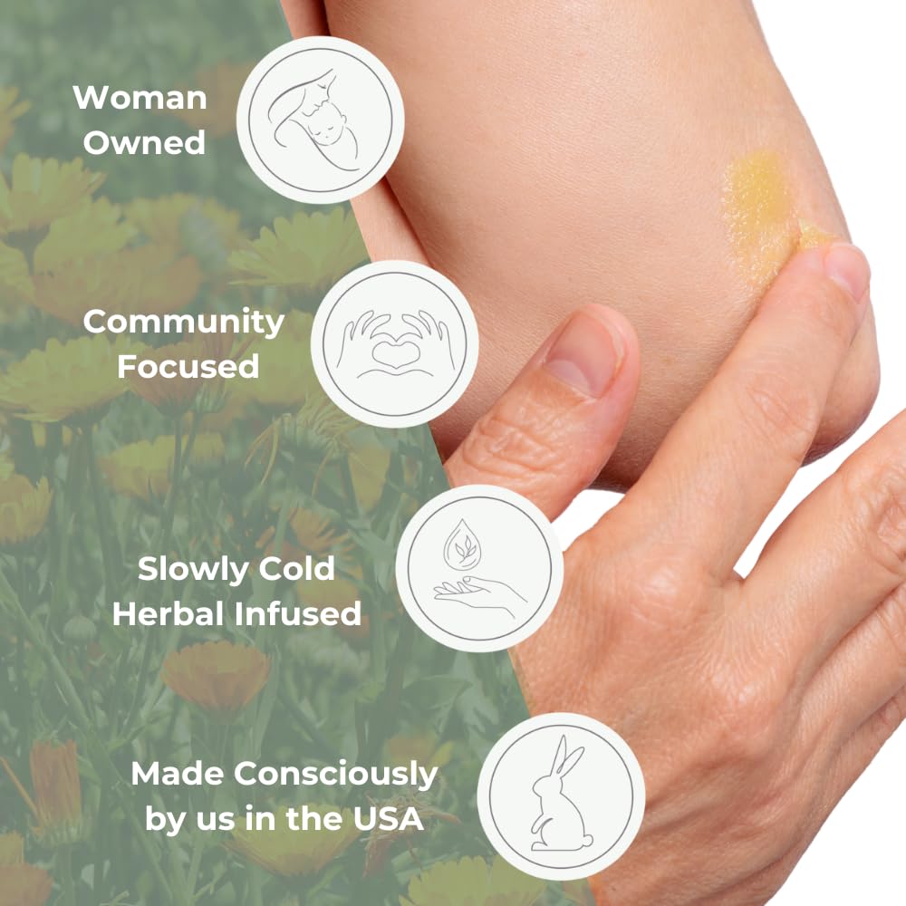 Natural Moisturizing Unscented Calendula Skin Salve, 1 oz 2 Pack V56858