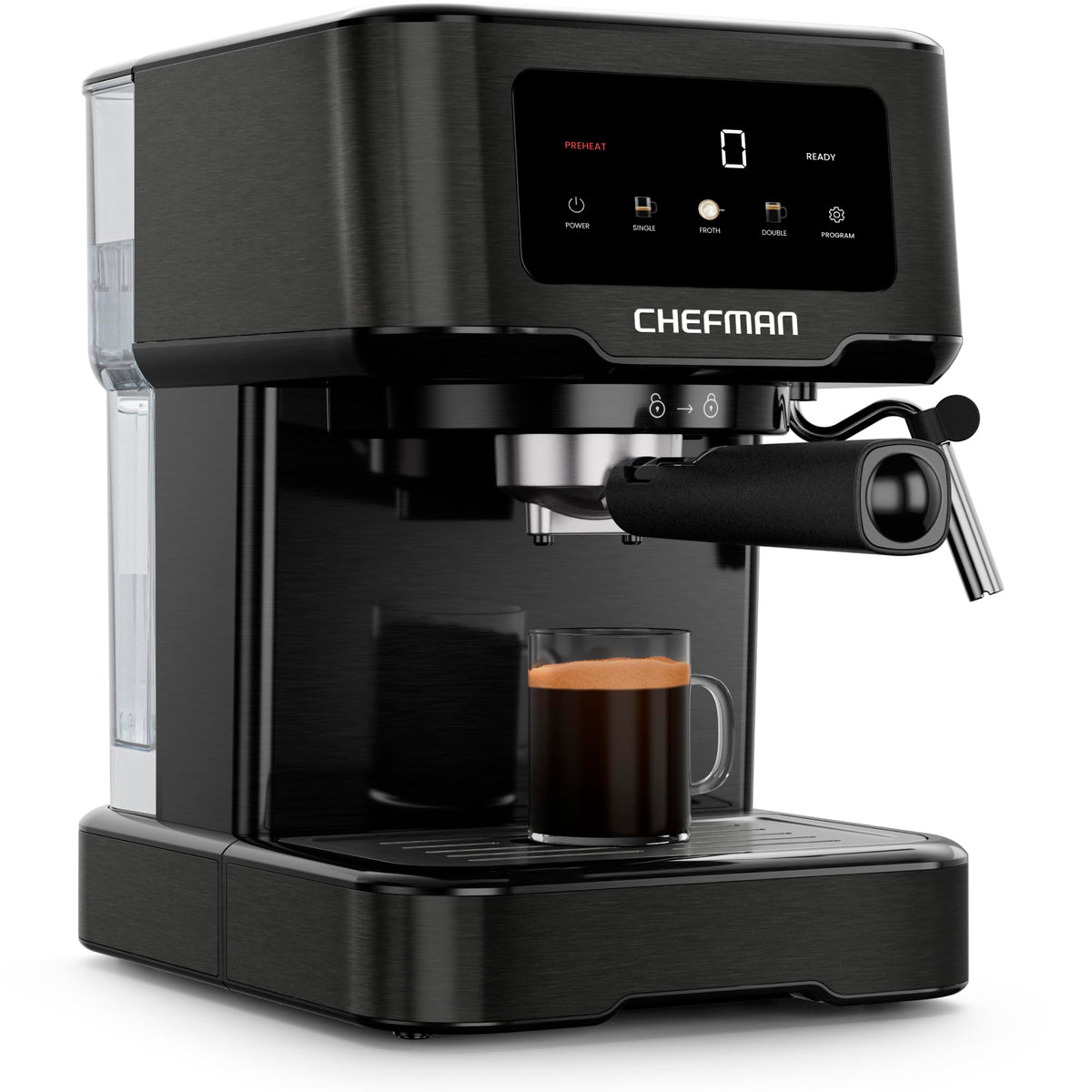 15 Bar Digital Espresso Machine with Steam Wand Y495882
