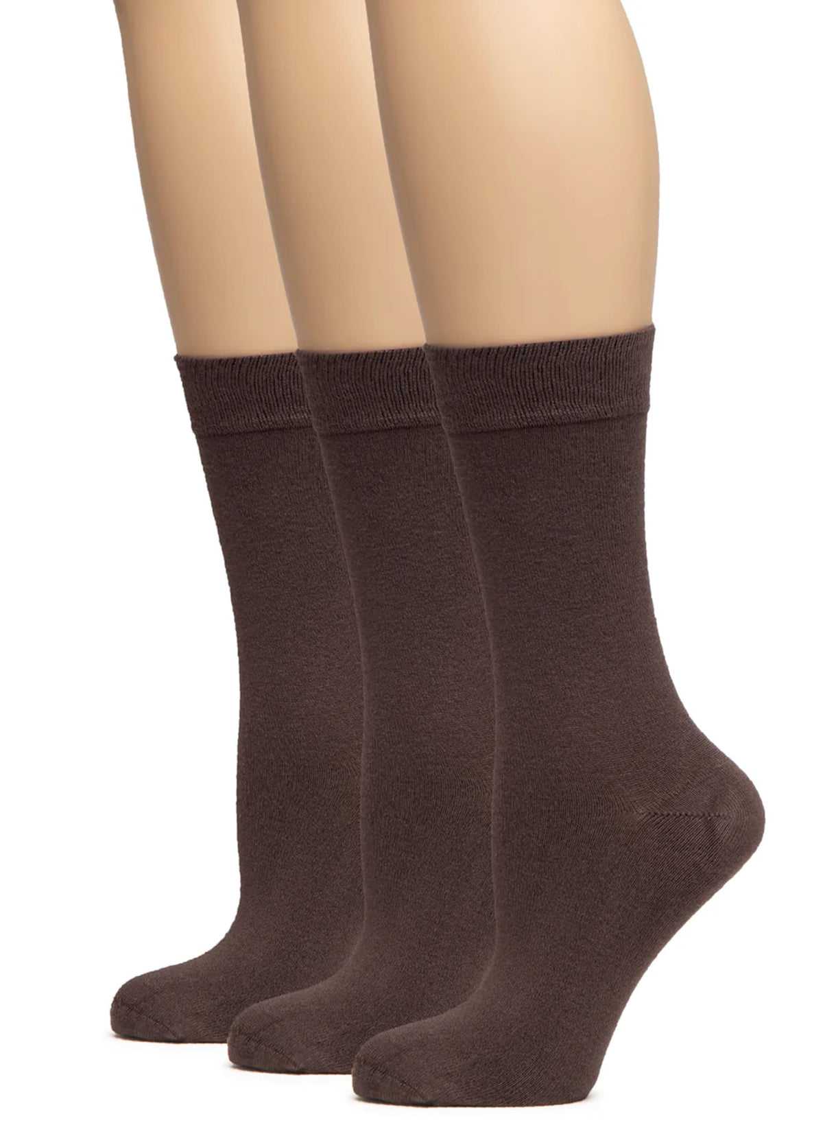 Women's Thin Bamboo Crew Socks, 3-6 Pairs S9652