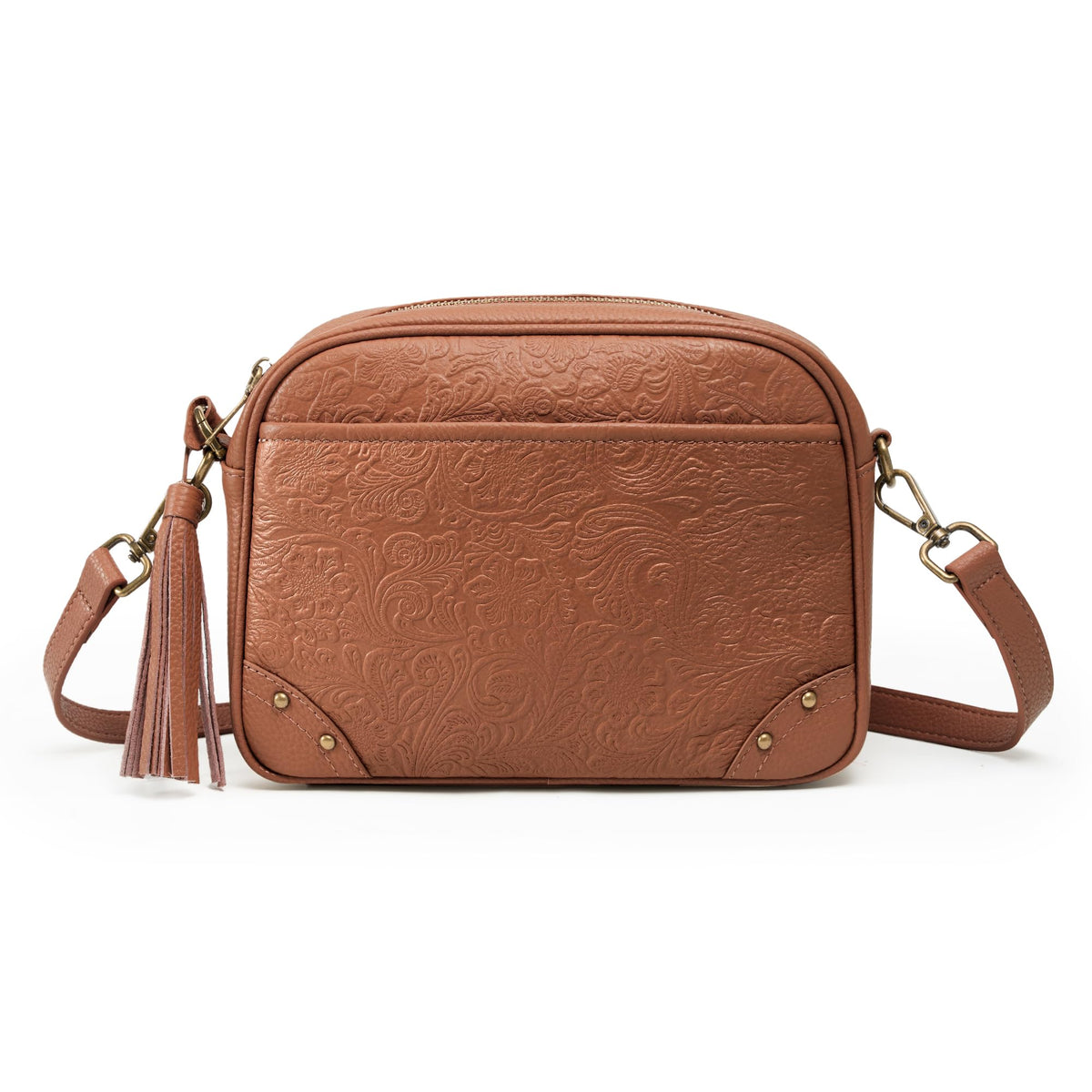 Anti-theft Genuine Leather Crossbody Bag with RFID Card Slots I148