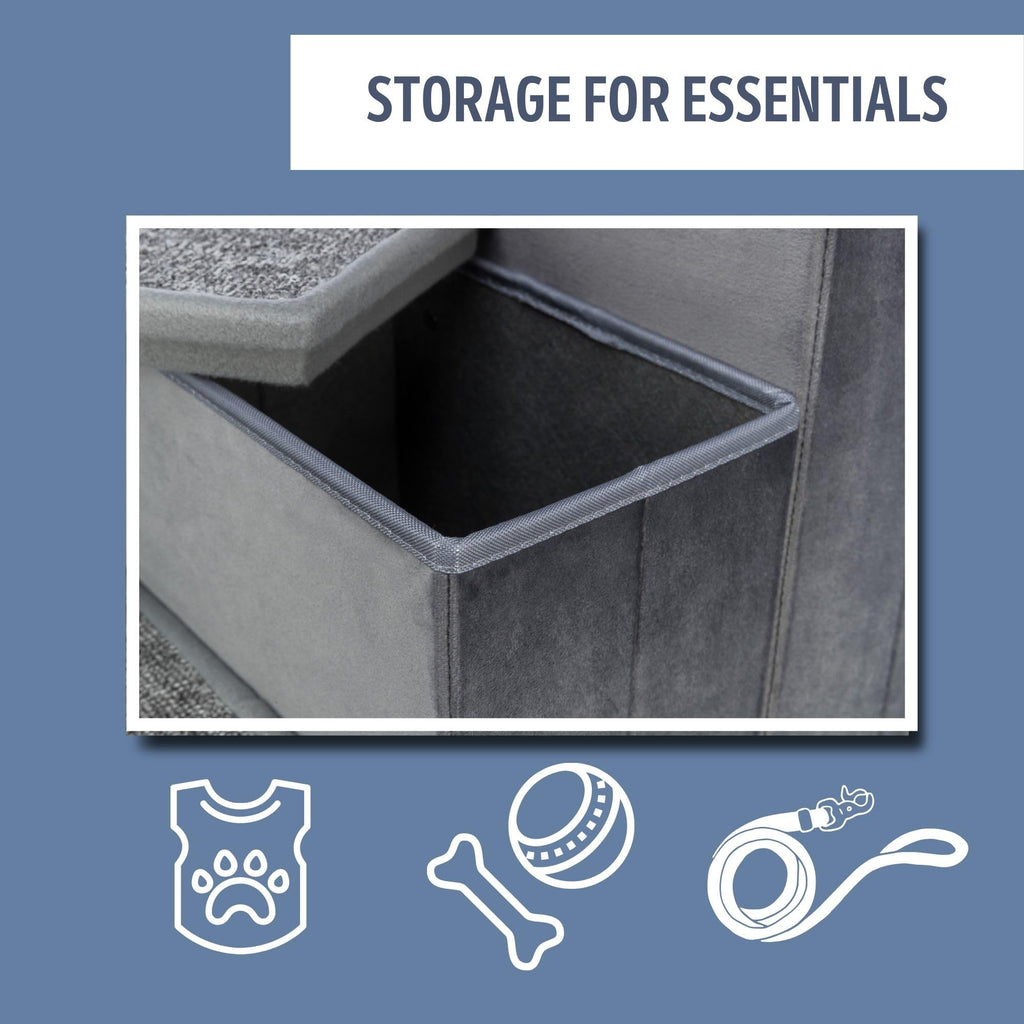 4-Step Velour Pet Stairs M100