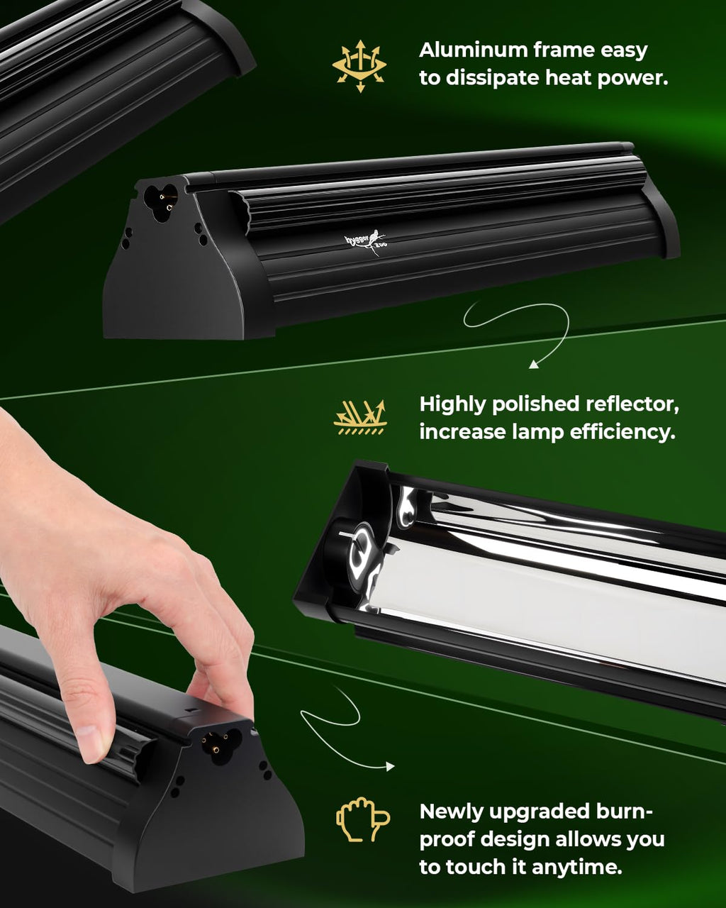 24W UVB Reptile Light Fixture Combo Kit V10053