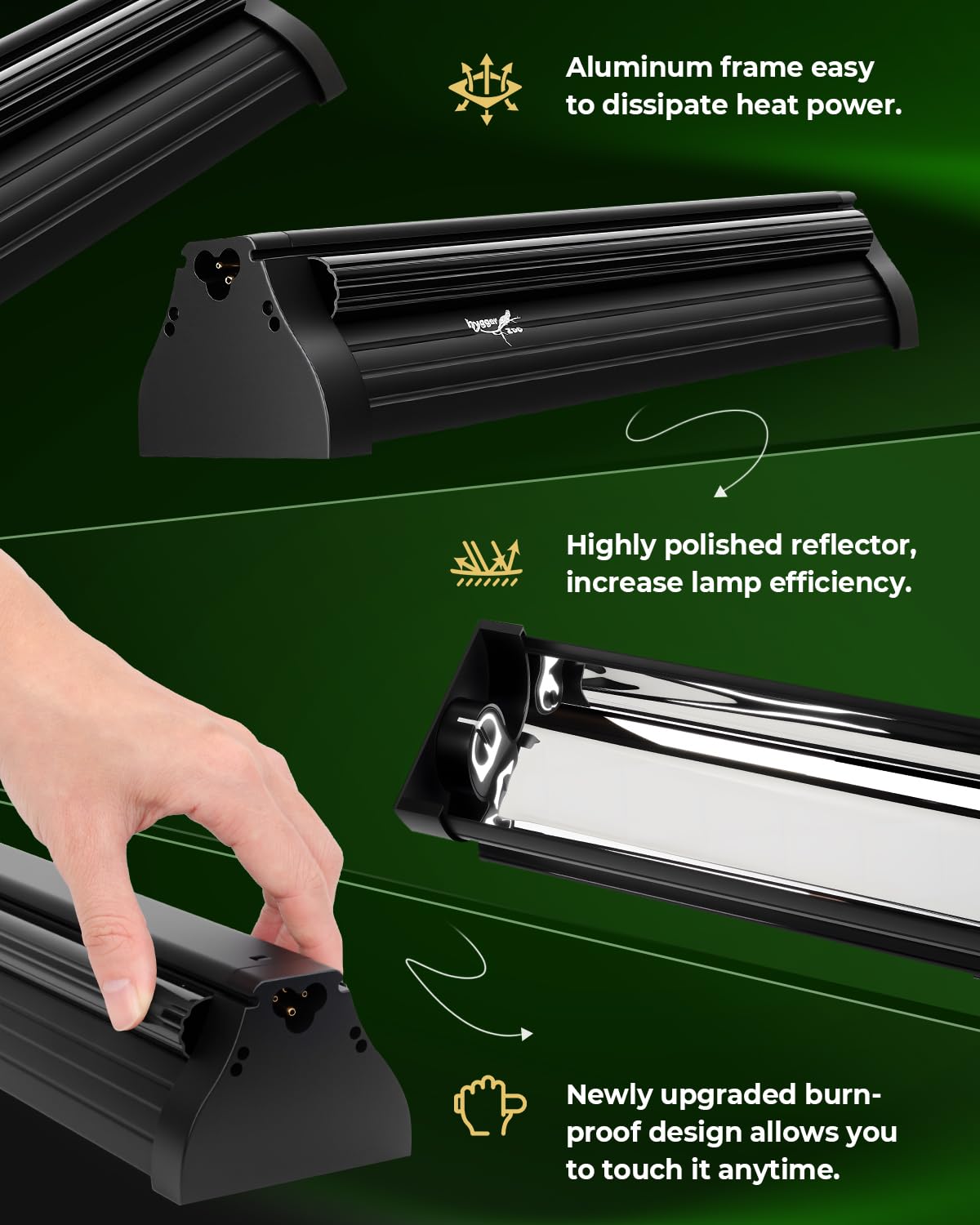 24W UVB Reptile Light Fixture Combo Kit V10053