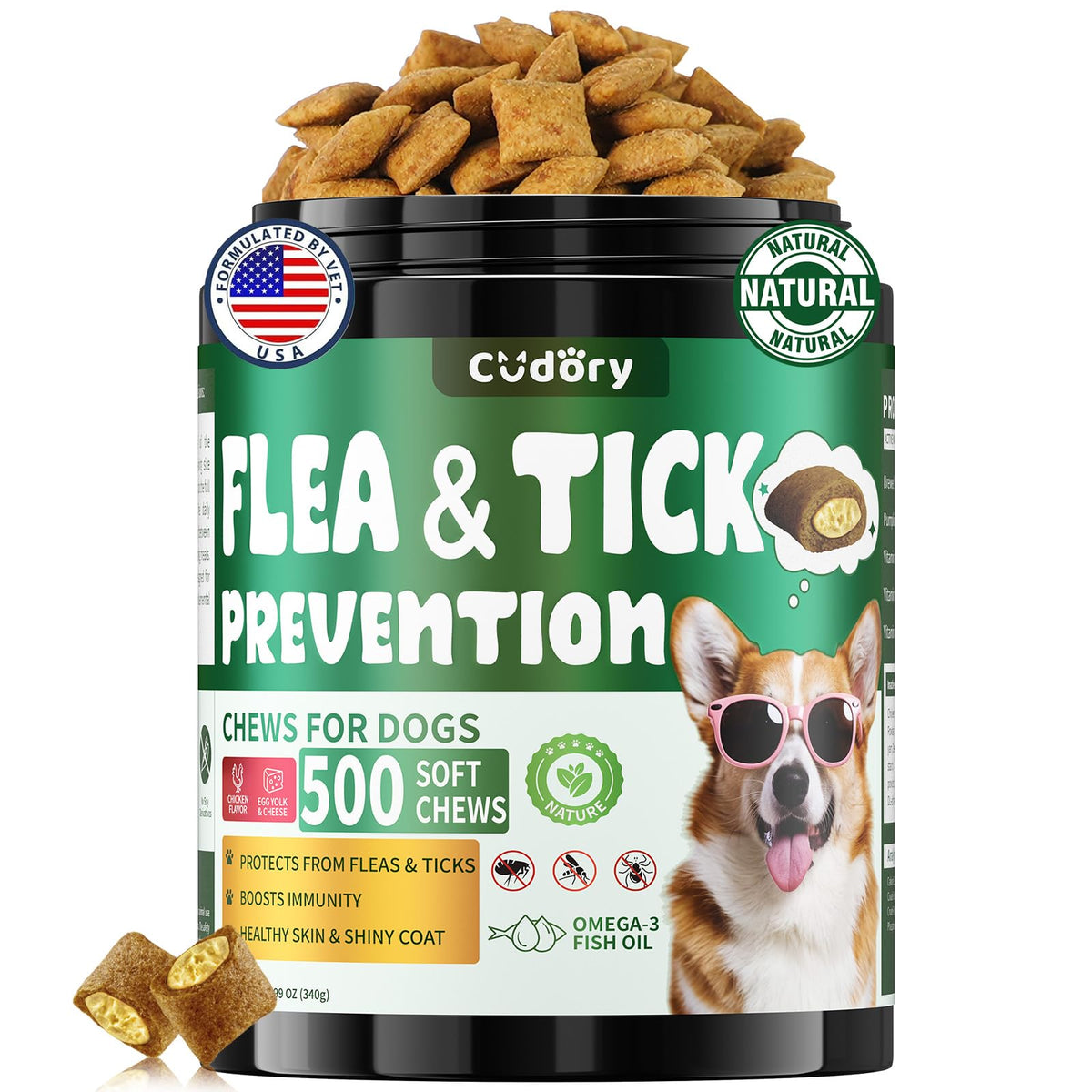 Flea and Tick Prevention for Dogs Chews Q997