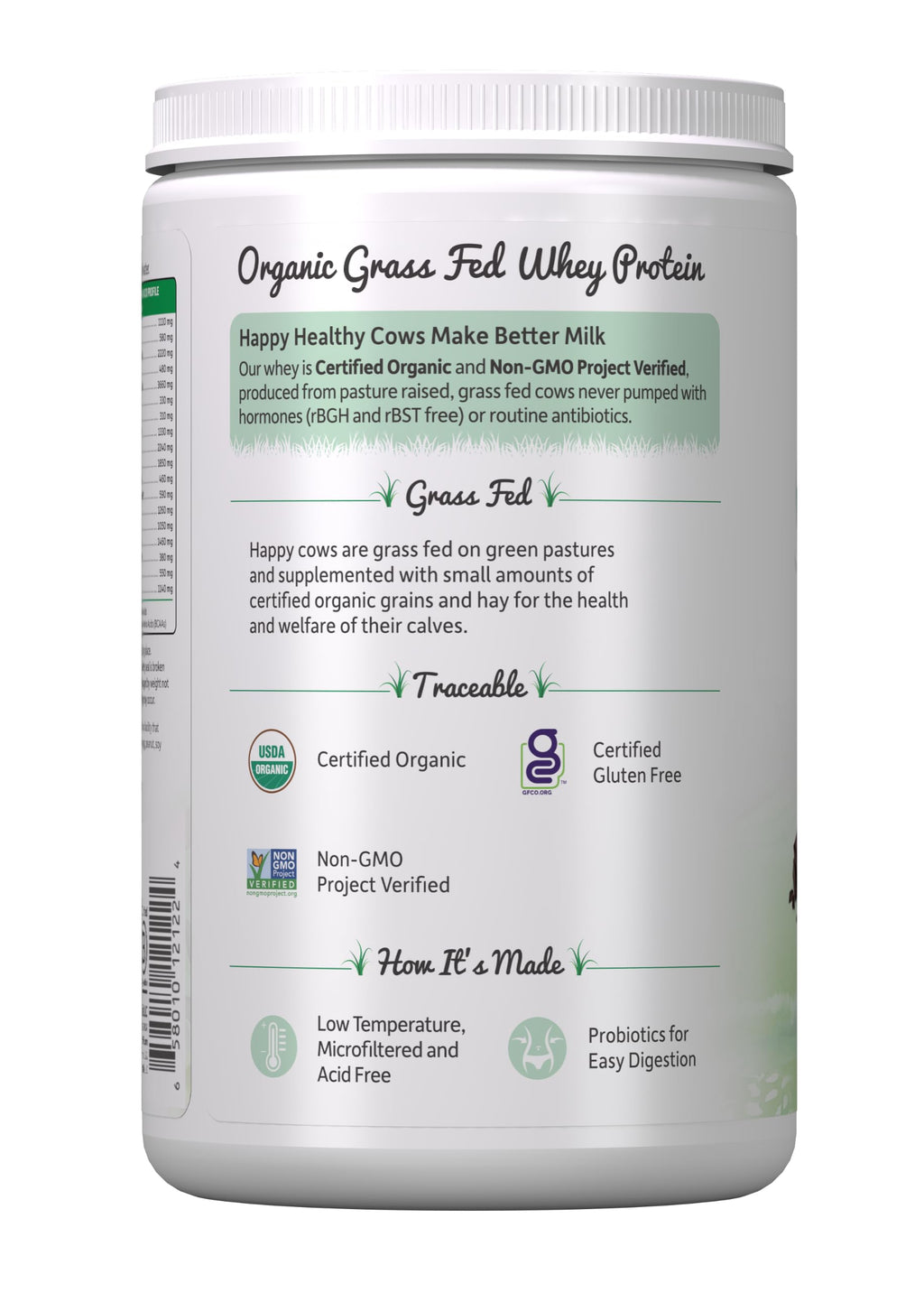 Organic Whey Protein Chocolate Grass Fed Protein Powder B506867