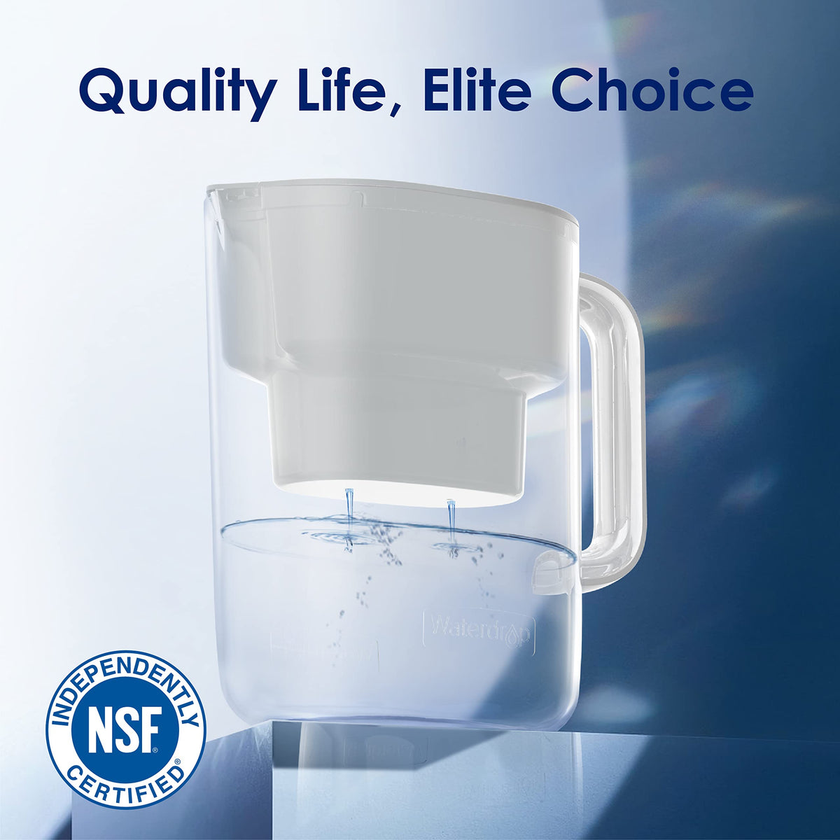 White 10-Cup Water Filter Pitcher K862061