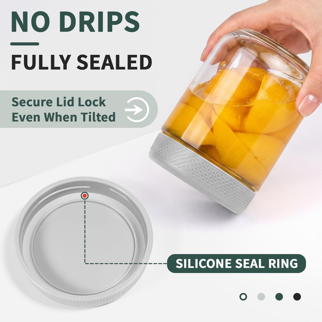 12 Pack 16 oz Glass Jars with Lid K319800
