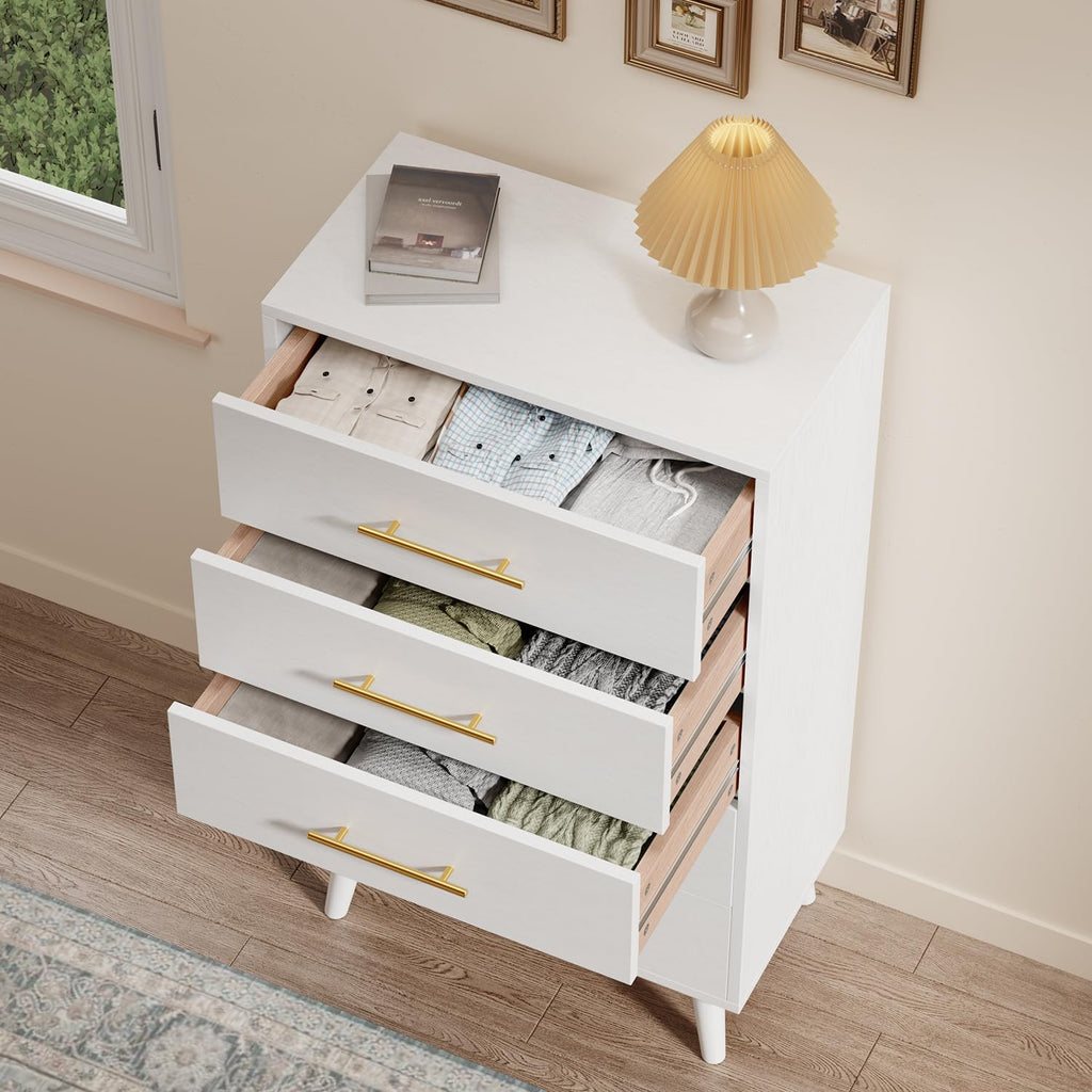 White 5 Drawer Dresser K869