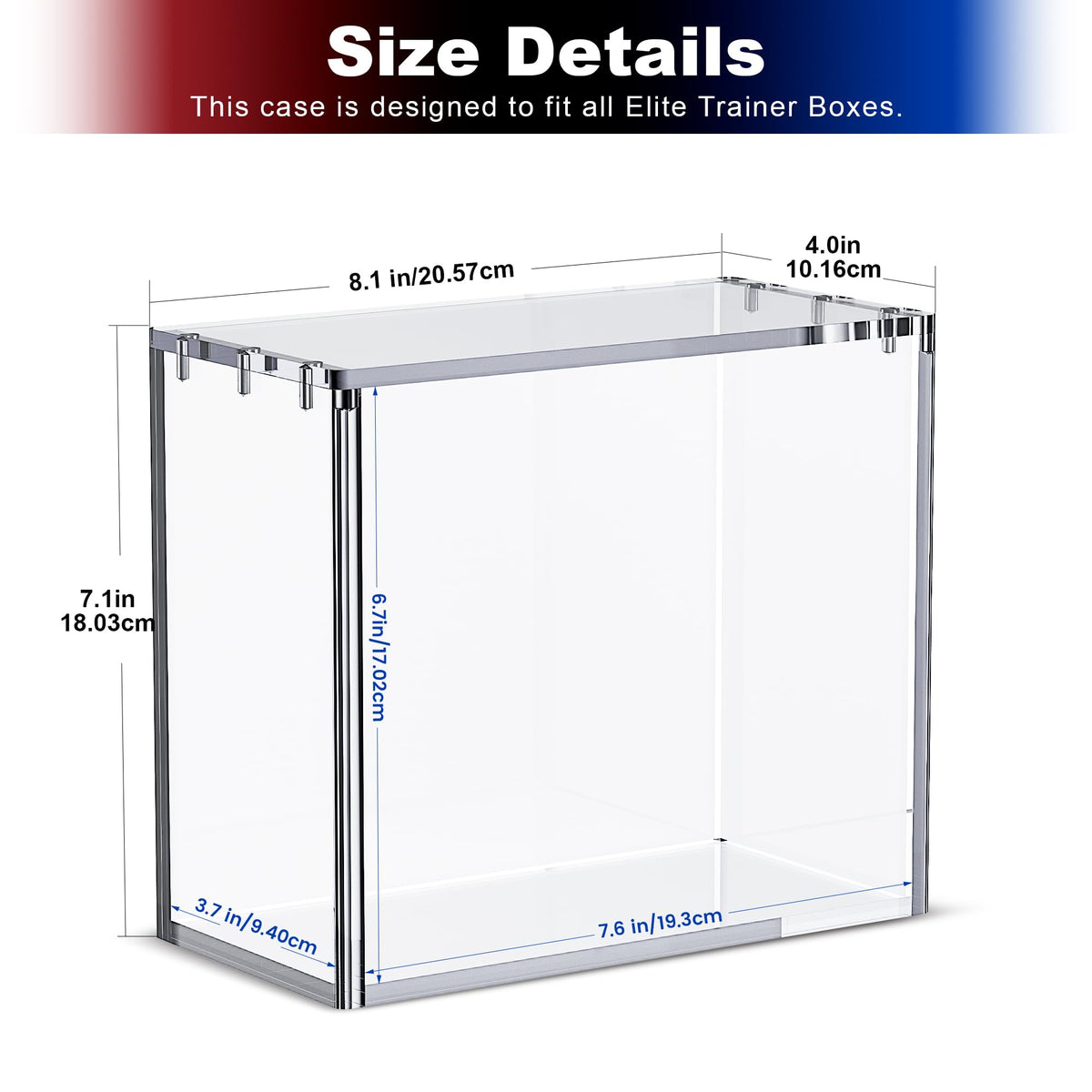 Clear Acrylic Display Boxes 3-Pack with Magnetic Lids Y7279