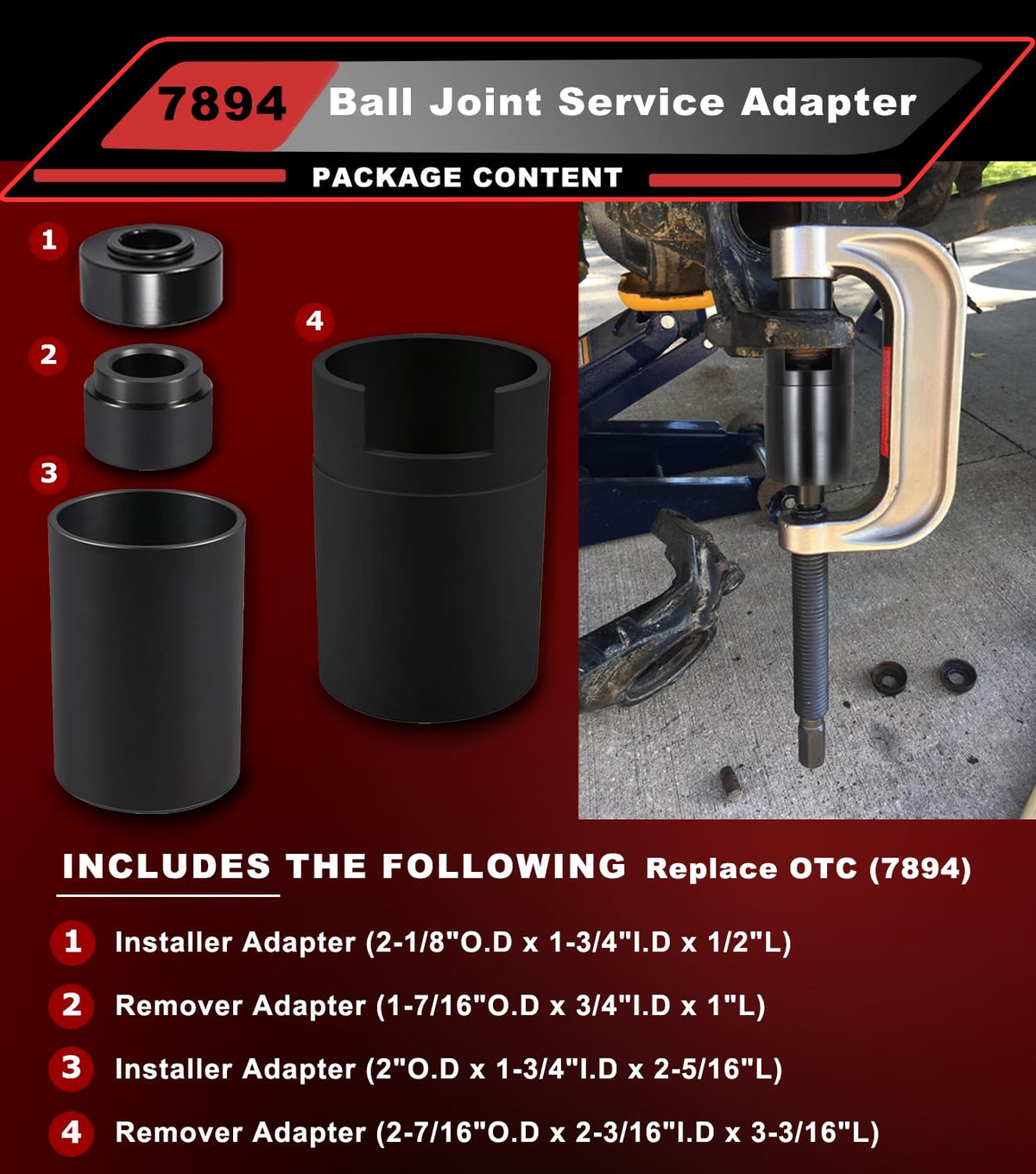 4PCS Ball Joint Service Adapter Set N730