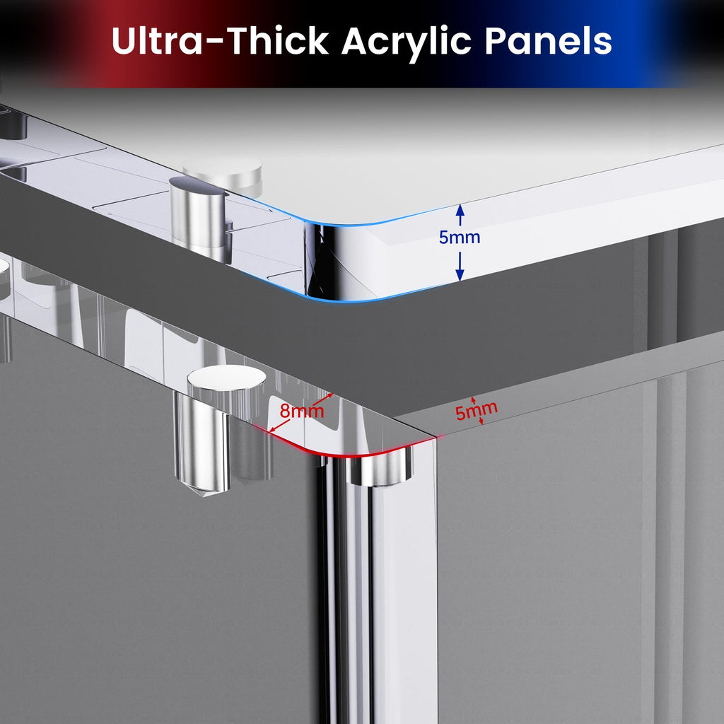 Clear Acrylic Display Boxes 3-Pack with Magnetic Lids Y7279