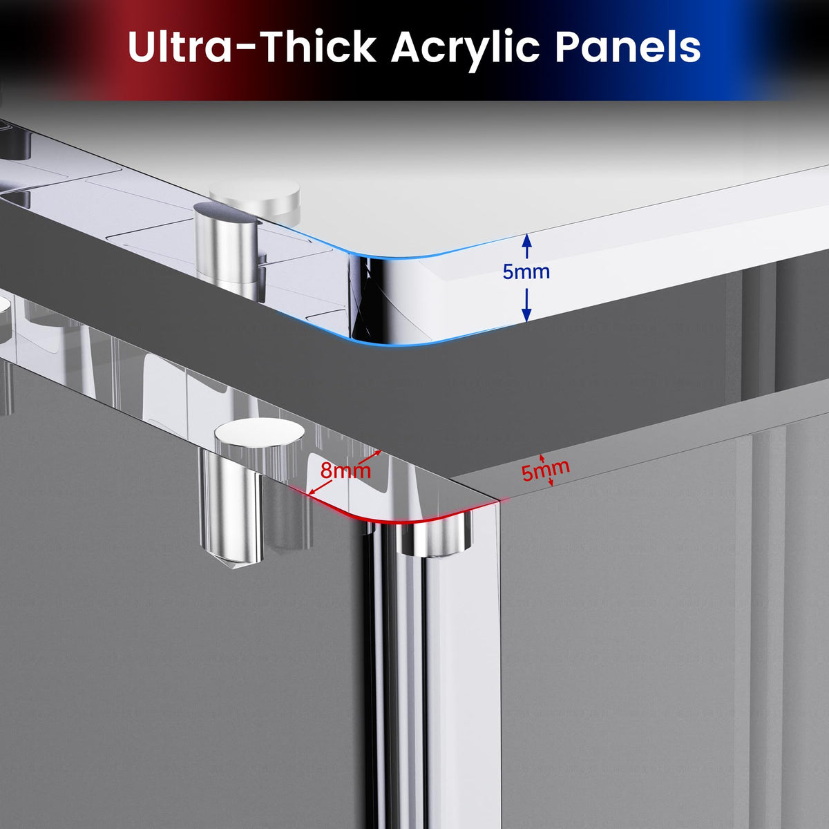 Clear Acrylic Display Boxes 3-Pack with Magnetic Lids Y7279