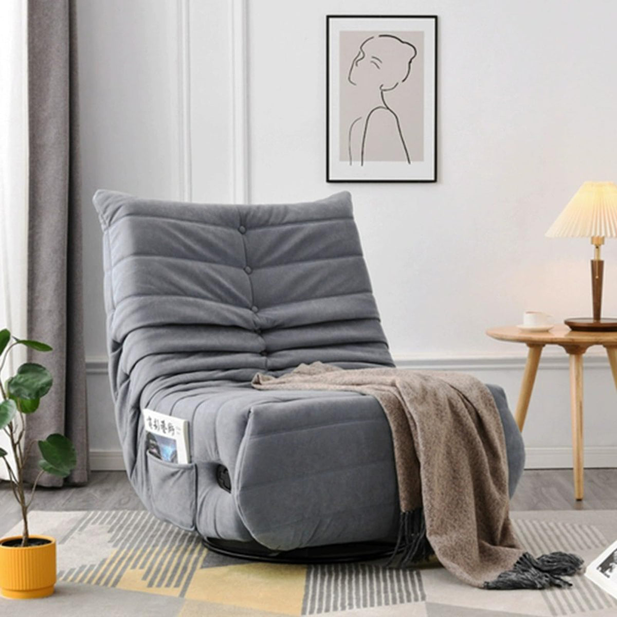Gray Swivel Rocking Recliner Chair Z97657