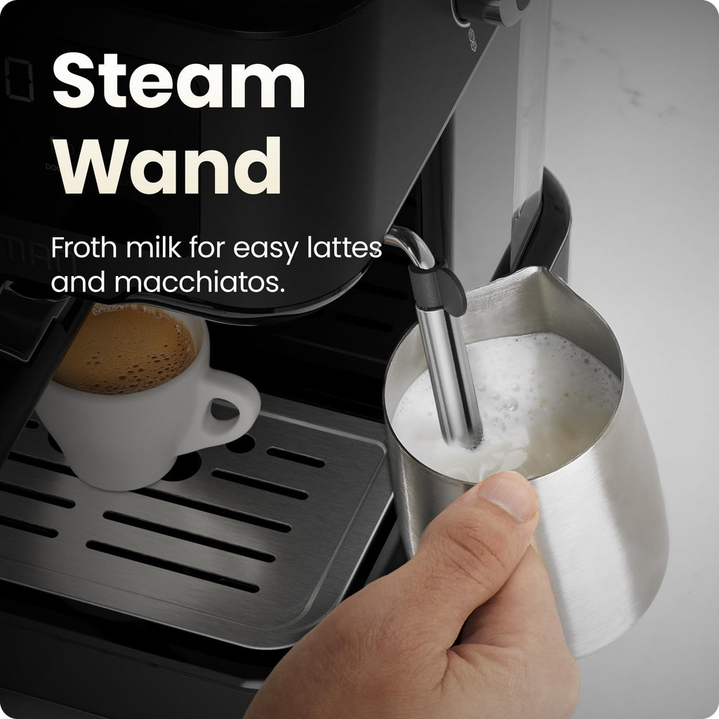 15 Bar Digital Espresso Machine with Steam Wand Y495882