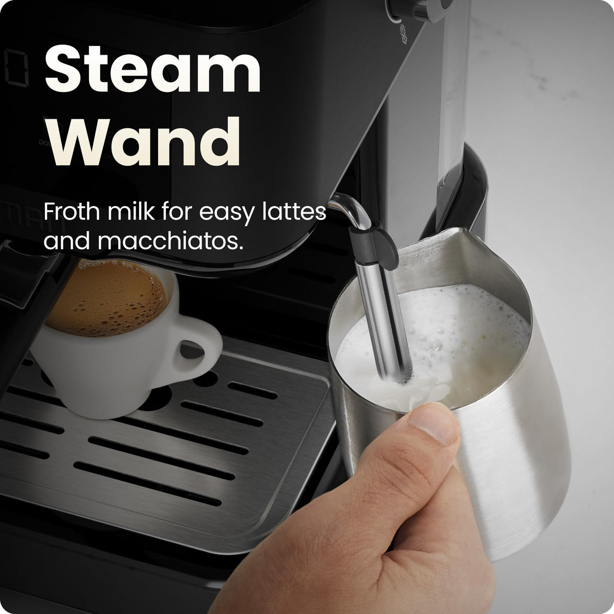 15 Bar Digital Espresso Machine with Steam Wand Y495882