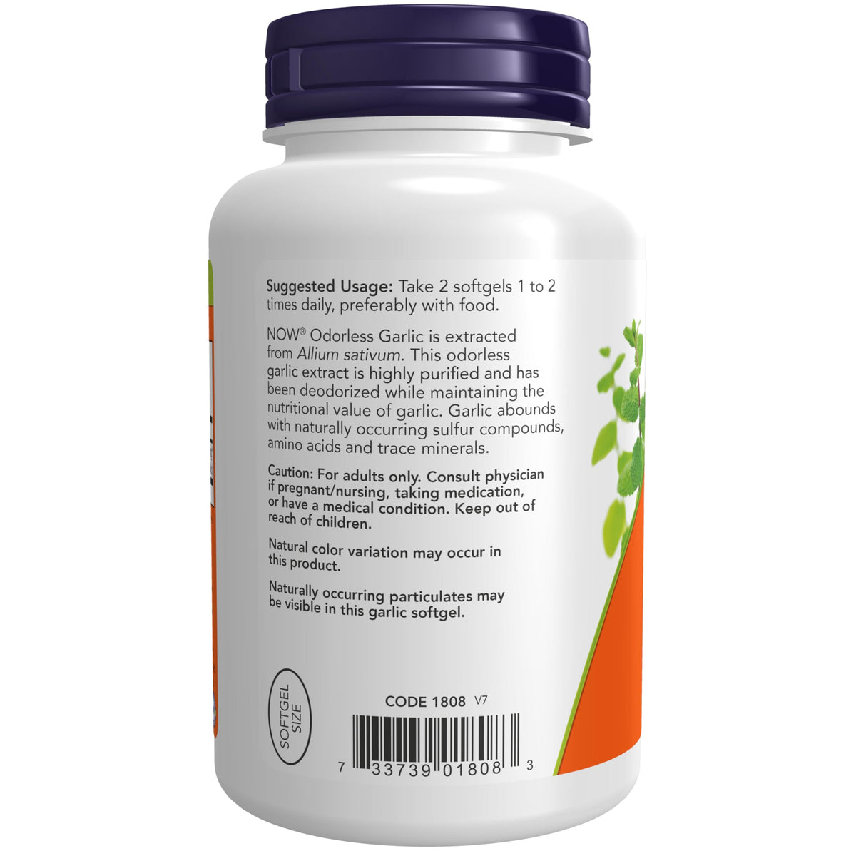 Odorless Garlic Concentrated Extract 250 Softgels C334354
