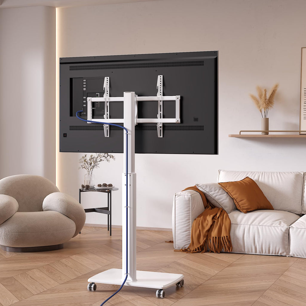 White Rolling TV Stand T243383