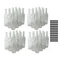 750ml Clear Glass Bottles with Lids, 48-Pack Z38105