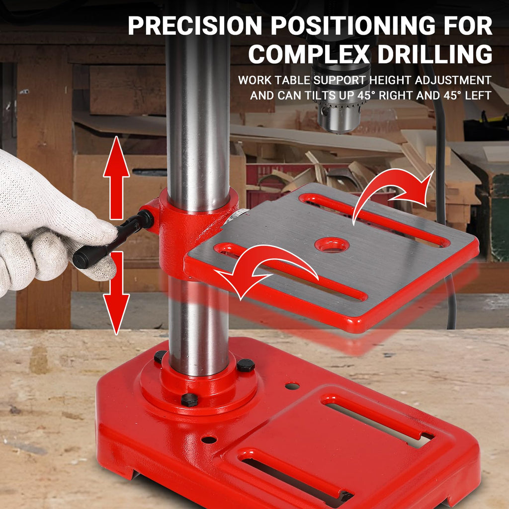 8" Benchtop Drill Press with 5 Adjustable Speeds T15748