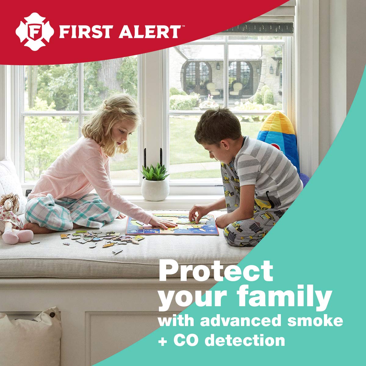 Hardwired Smoke and Carbon Monoxide Detector with Battery Backup, 3-Pack G15097
