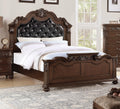 King Size Faux Leather Tufted Headboard Bed M271